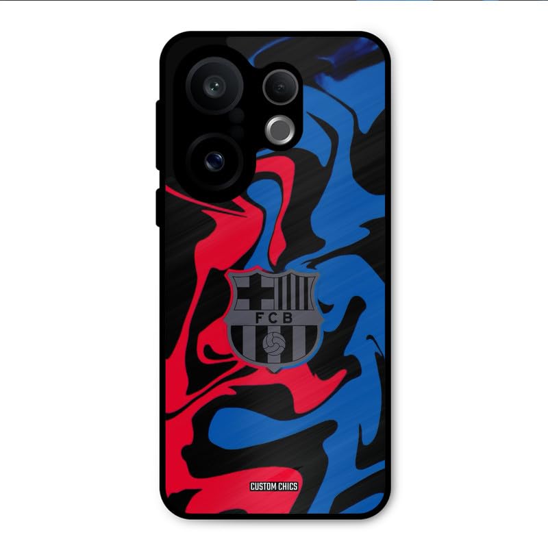 Image of PrintShield FC Barcelona Comic Back Cover for Vivo X200 FE, Shockproof Printed Phone Case with Soft TPU Sides & Anti-Slip Grip