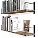 Wallniture Toledo Floating Shelves for Wall, Wall Shelf for Living Room Decor, Kitchen Organization, Bathroom Organizer, Shelves for Bedroom Burnt Set of 2