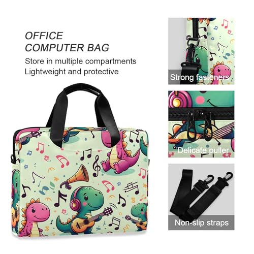 Maletín portátil con estampado de dinosaurio para laptop 13-15.6" miniatura 5