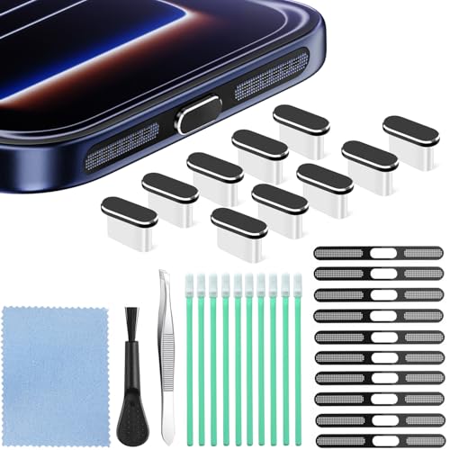 Fundas para puerto USB C GOWEEWON con malla protectora de altavoz que evita fallos de carga