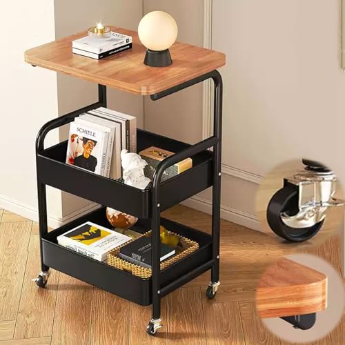 Table d'appoint à 3 niveaux support plantes et bureau portable pour meuble d'angle balcon