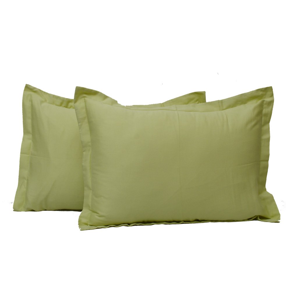 BudgetLinen Bedsheet (2 Pillowcases Only,Sage Stripe, Body Pillow Pillowcase 21Inchesx 54Inches 100% Egyptian Cotton Luxurious 300 Thread Count,Green