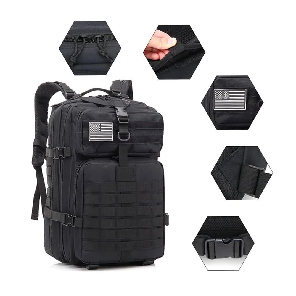 50 l Herren-Rucksäcke, Outdoor-Reisetaschen, Outdoor-3P-Schulrucksack, EDC MOLLE-Pack für Trekking, Jagd