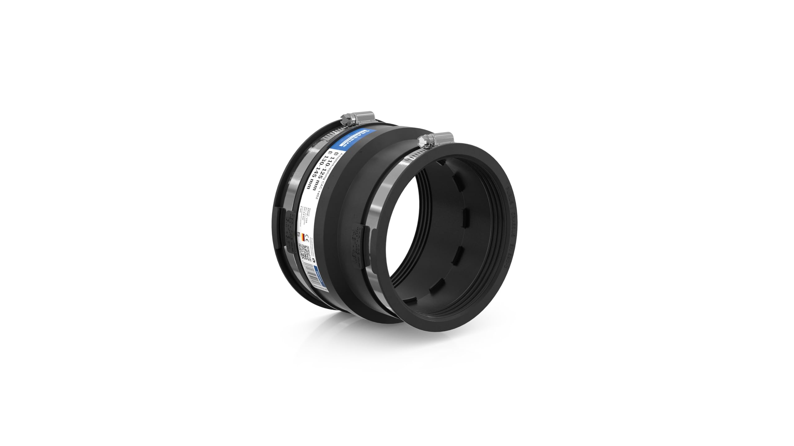 Crassus Adapterkupplung CAC 1452, EPDM / V2A, 1 Stück, 130-145 mm auf 110-125 mm, CRA12060