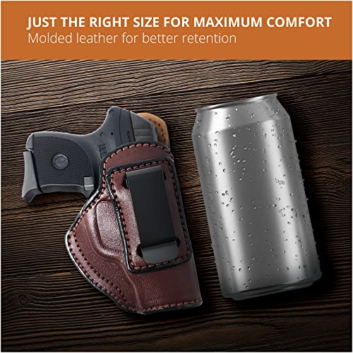 Genuine Leather Iwb Holster For Ruger Lcp Pistol - Tactical Handgun Iwb Leather Holster Ruger Lcp - Leather Concealed Carry Holster - Comfortable Appendix Everyday Carry - Maxx Carry Holsters By Ph #TOP3