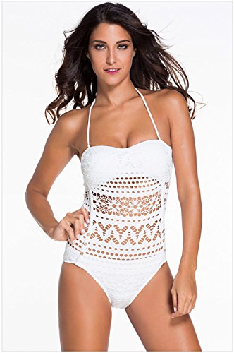 Bikini split plage style européen avec couture dentelle et tampon poitrine