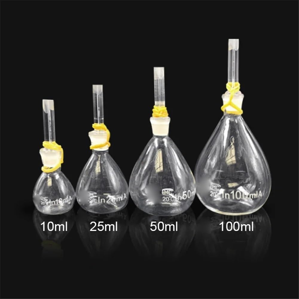 5 teile/los 5 ml 10 ml 25 ml 50 ml 100 ml Glas Ball Form Schwerkraft Flasche Solide Pyknometer Labor glaswaren(25ml)