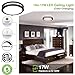 hykolity 10 inch Flush Mount LED Ceiling Light Fixture, 17W 1100lm, 2700K/3000K/3500K/4000K/5000K Adjustable Ceiling Lights, Oil Rubbed Bronze Saturn Dimmable Lighting for Hallway Bathroom or Kitchen
