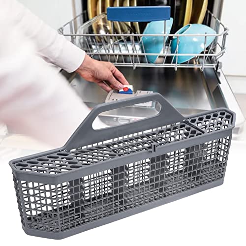 Canasta de almacenamiento para lavavajillas WD28x10128, canasta de cubiertos para lavavajillas, tenedor y cuchillo, cesta de almacenamiento gris, accesorio organizador para lavavajillas