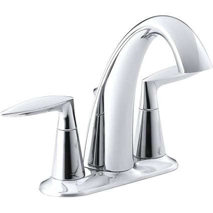 KOHLER K-45100-4-CP Alteo Centerset Lavatory Faucet, Polished Chrome
