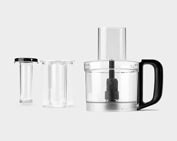 nutribullet Food Processor 7c Work Bowl with Lid and Dual-Size Pusher, 450 watts, Black/Clear
