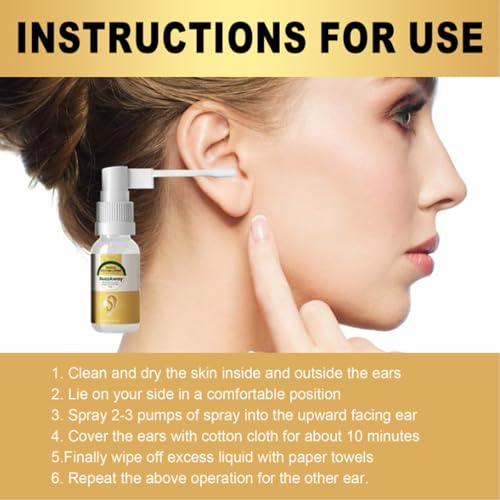 Tinnitus Relief Spray,Ohrentropfen für Effektive,Tinnitus Relief for Ringing Ears,Ohrenspray,Verbessert das Hören,30ml