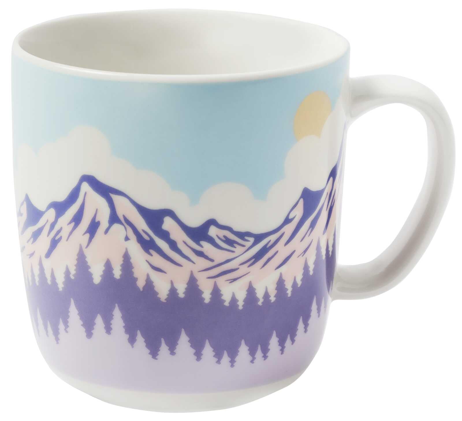 Green Valley Mug 'Mountain Hug': Cozy Mugs 1 | Kaffeebecher (350 ml) aus Porzellan mit Green-Valley-Bergsilhouette für gemütliche Lesestunden - by Lilly Lucas