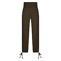 Vista 107 de Pantalones capri para mujer, estilo casual, de verano, elásticos, de cintura alta, pantalones de yoga, ajuste atlético, pantalones deportivos