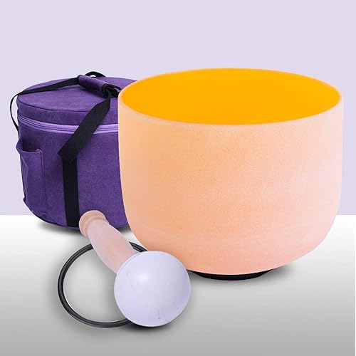 Miniatura 4 de ENERGYSOUND 432Hz F Note Heart Chakra Color Verde Esmerilado Cuarzo Cristal Cuenco de 8 pulgadas + bolsa de transporte mazo y junta tórica incluidos