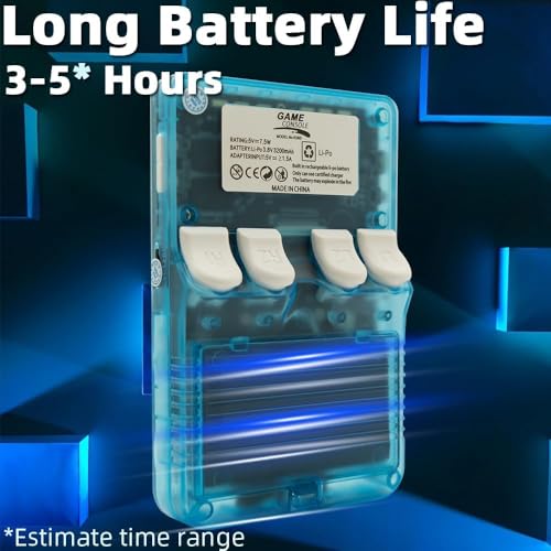 Image of R36S Retro Handheld Game Console With 64G 3.5 Inch IPS Screen Built-In 20000+ Classic Games Open Source Linux System Portable Pocket Video Player With 3200Mah Battery(Transparent Cyan),Blue