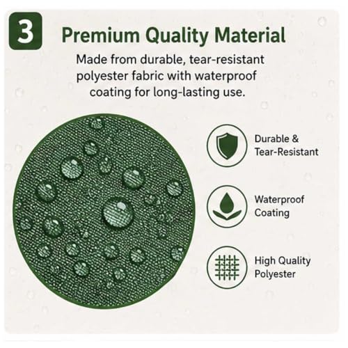 Image of AC Cover for Indoor & Outdoor Unit | Waterproof, Dustproof, All-Weather Protection Against Dust, Rain & Sun (Split AC Cover Olive Green, Upto 1.5 Ton)