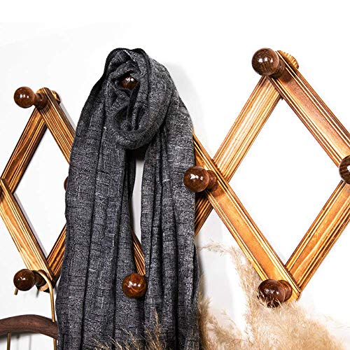 Patère bois pliable et extensible pour rangement entrée