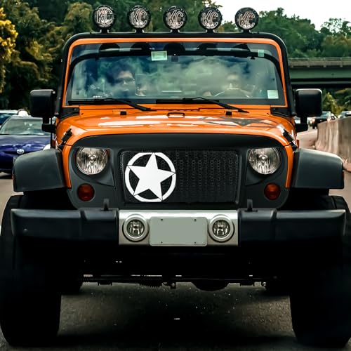 Image of SUNPIE Front Grilles Assembly Replacement Compatible with Jeep Wrangler JK