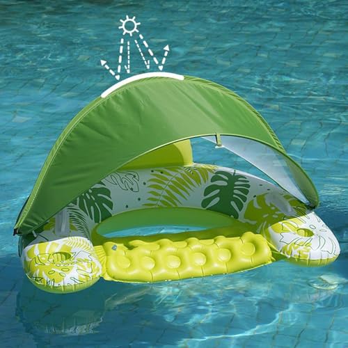 Bouées gonflables pour piscine protégeant du soleil avec siège confortable