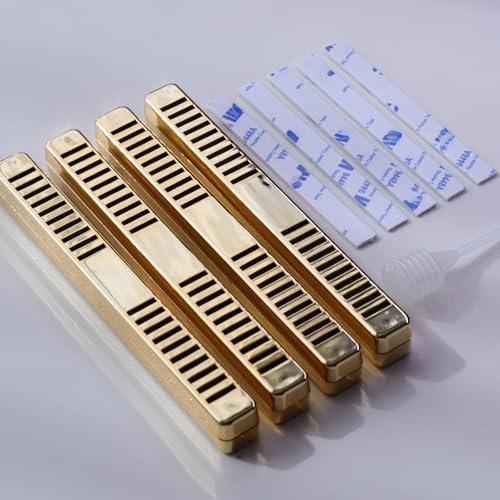4 Pack Cigar Humidifier Strips for Humidor Reusable Long-Lasting Humidity Control Solution with Adhesive & Dropper - Compact Portable Travel Design for Cigar Box Jar Cabinet Case (Gold)