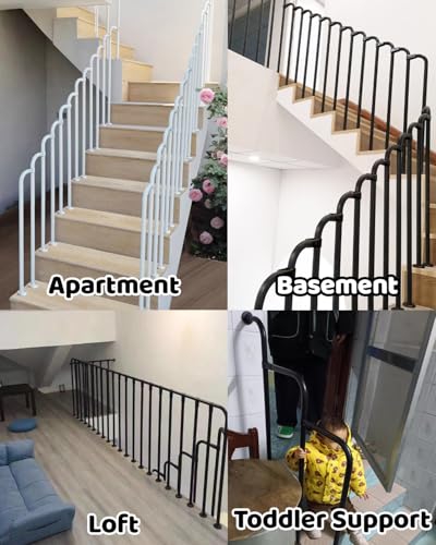 Garde corps escalier noir kit de 13 balustres minimalistes - 8