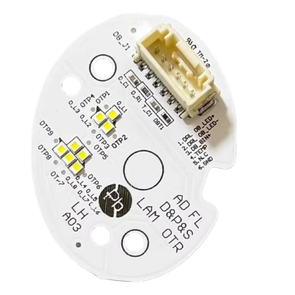 Jiiyp Left Side Chip Lighting Driver For Hyundai For Elantra Car Daytime Running Lights Drl Chip Led Light Source Module Board White(Left Side Chip)