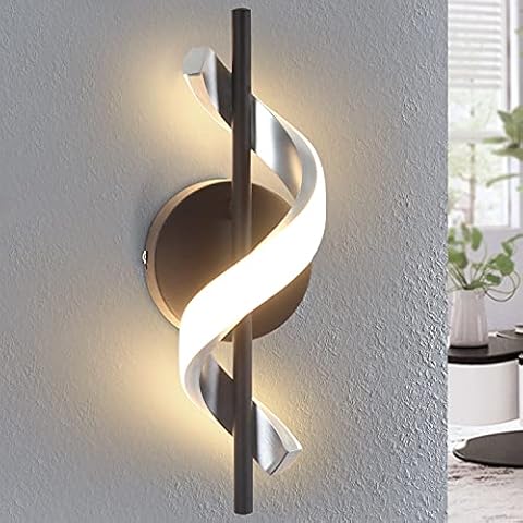 ZMH LED Wall Light Indoor Living Room Wall Lamp Modern - 7 W Bed Lamp Wall Lighting Bedroom Night Lamp in Spiral Shape Design 3000 K Warm White Hallway Lamp for Staircase Study Kitchen Cover