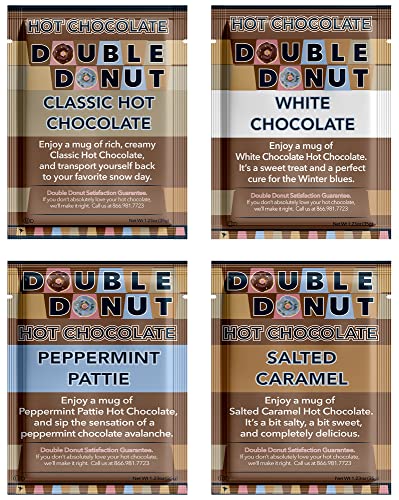 Gourmet Hot Cocoa Mix Variety Pack - 32 Count, Including Classic, White Chocolate, Salted Caramel, & Peppermint Flavors Sets