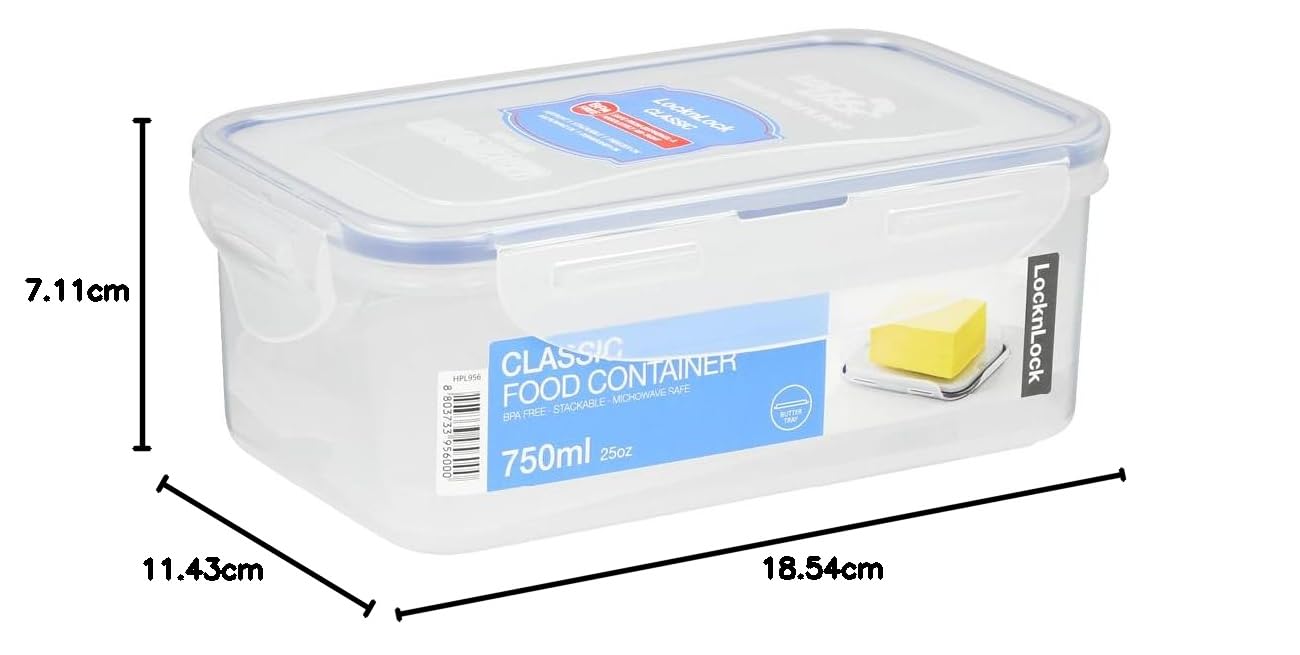 Lock & Lock luftdichter, runder Lebensmittelbehälter, für Zwiebeln, ca. 750 ml, plastik, farblos, 18 x 11 x 6.5 cm