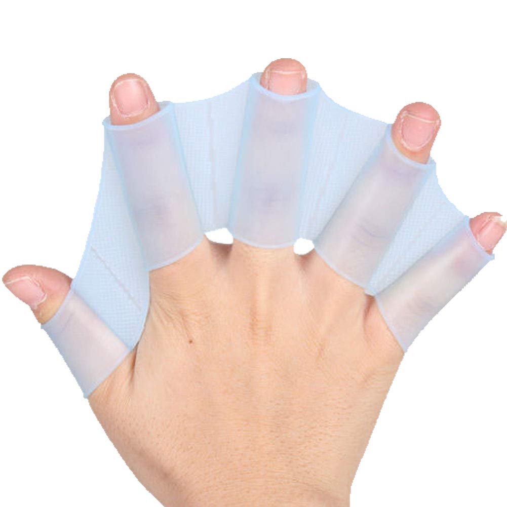 Rana De Silicona De Mano De Natación Aletas Aletas De La Nadada Palma Esposas Dedo para Niños Hombres Mujeres