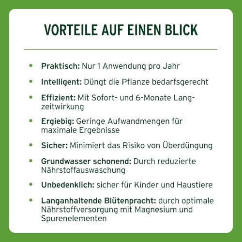Substral Langzeit Depotdünger für Rosen & Blühpflanzen, 6 Monate Osmocote Premium-Langzeitdünger, 1,5 kg