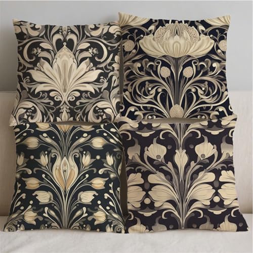 Housse de coussin 45x45cm lot de 4 lavable pour protéger vos canapés