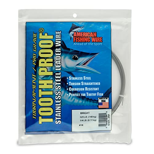 Image of American Fishing Wire Tooth Proof Stainless Steel Single Strand Leader Wire