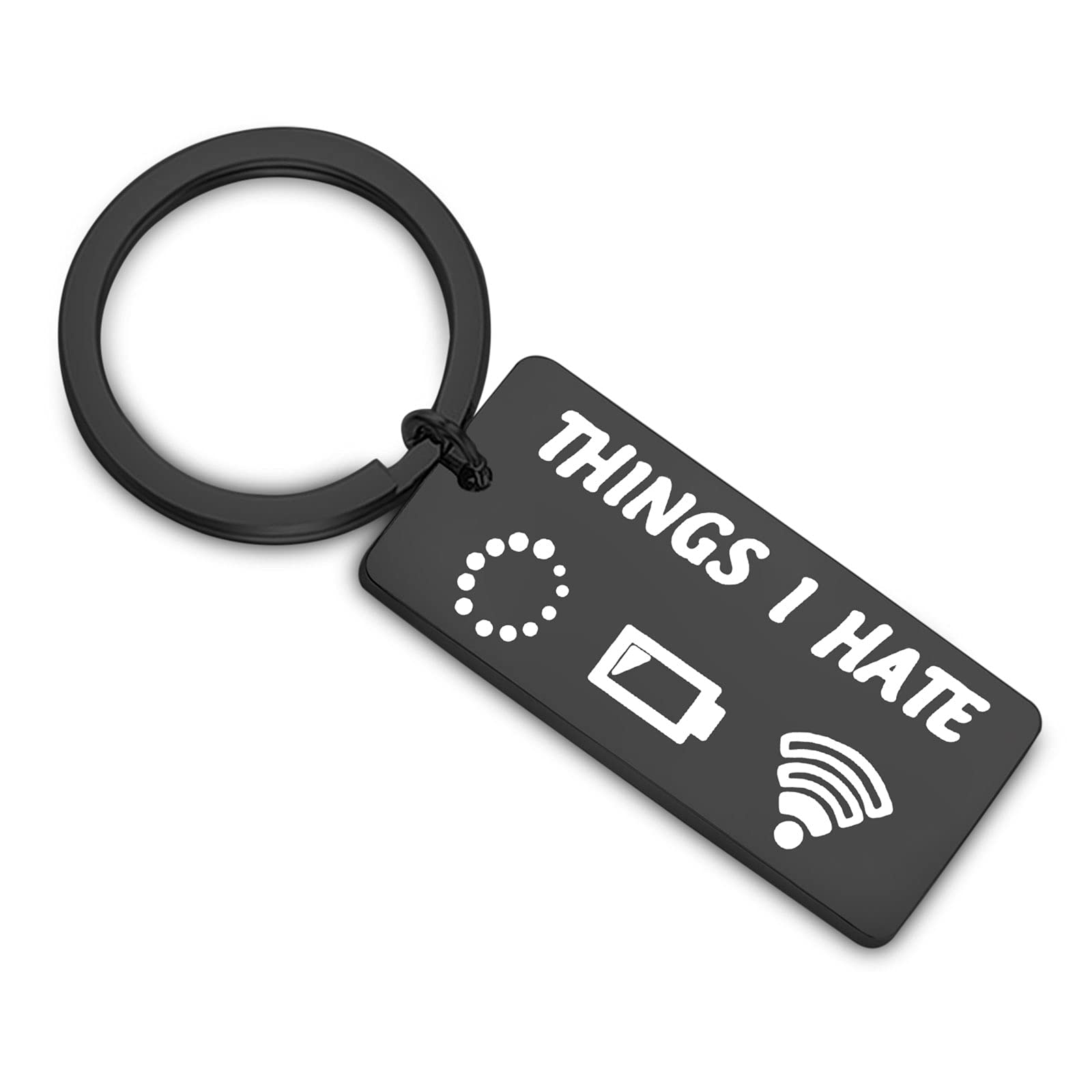 WUSUANED Programmer Gamer Gift Things I Hate Funny Keychain Computer Gamer Jewelry Gift For Developer Video Game Lover
