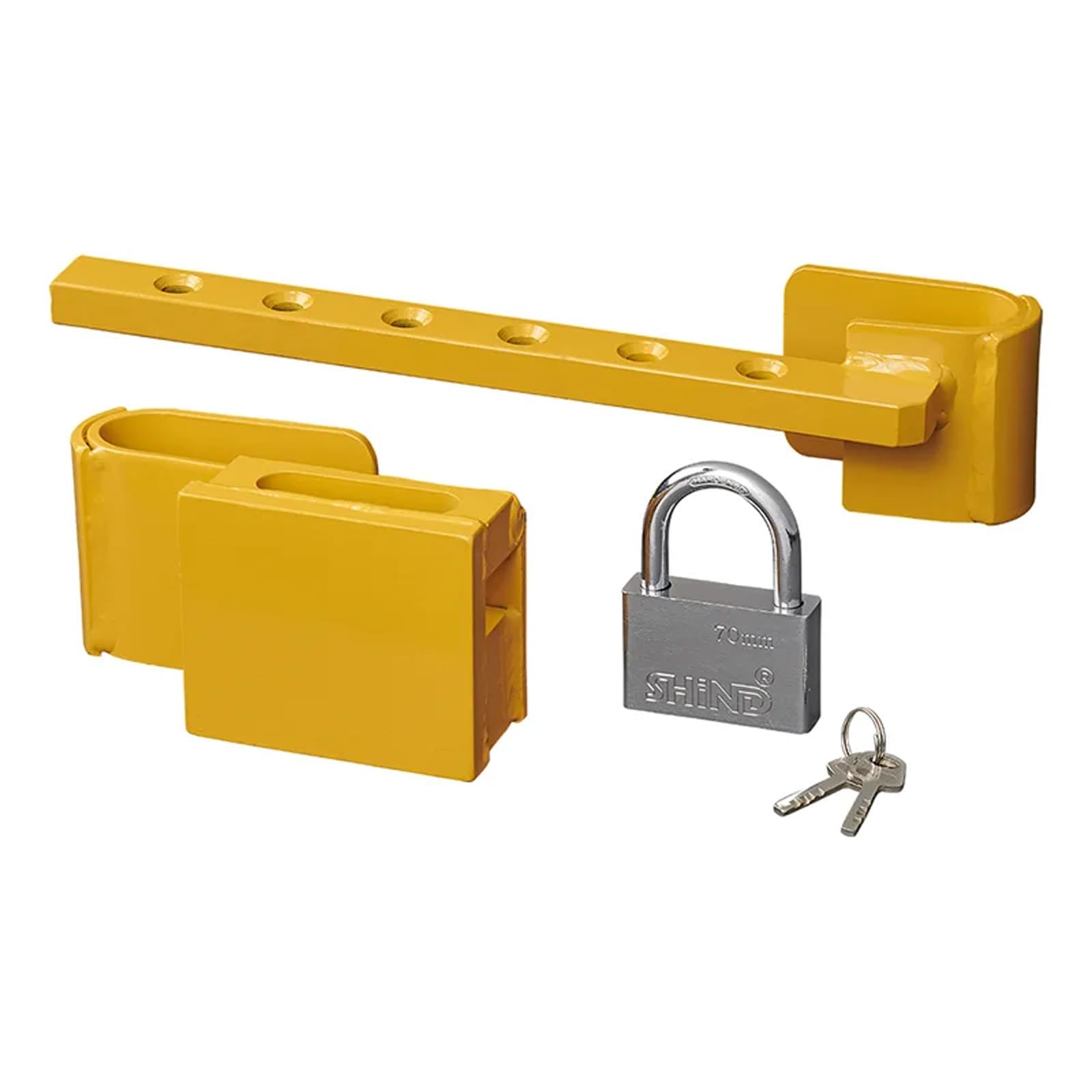 Cerradura para contenedores, acero endurecido, resistente, 23-42 cm, cerradura de cilindro de seguridad, antirrobo