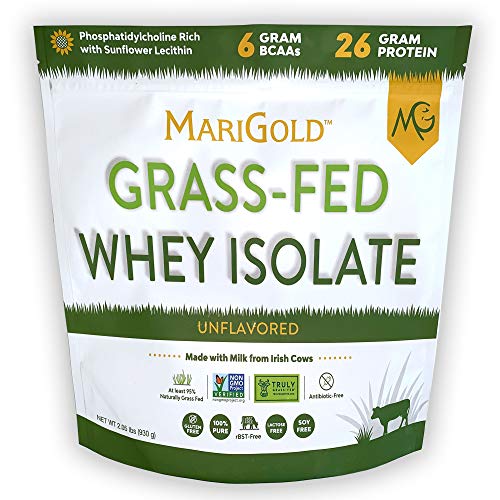MariGold Grassfed Whey Isolate Protein Powder Unflavored 2LB 100
