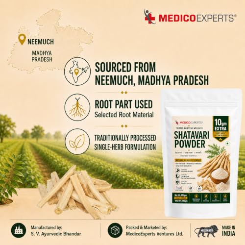 Image of Shatavari Powder 225g (200g + 25g Extra) | Supports Women's Hormonal Balance, Lactation & Reproductive Wellness | Asparagus Racemosus Root | FSSAI Certified, Lab Tested, Doctor Approved