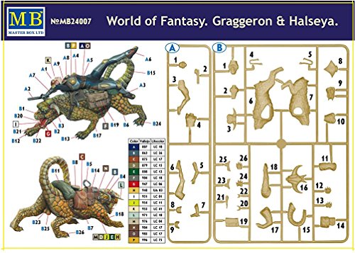 Masterbox World Of Fantasy Graggeron & Halseya 1/24 Master Box 24007 New Model 2016 #TOP3