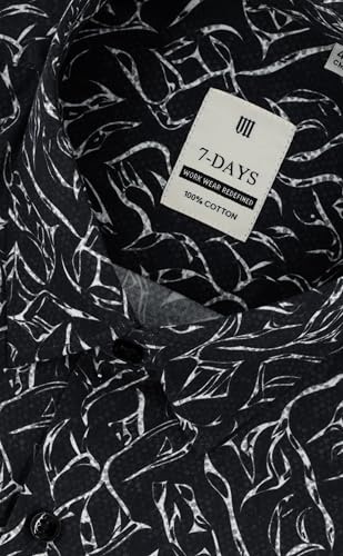 Image of 7-DAYS Men's Premium Formal Printed Shirt - 100% Cotton, Regular Fit, Full Sleeves, with Pocket - Stylish for Special Occasions.