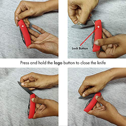 Canivete Suiço D01 6 Funções Vermelho com Estojo - Swiza