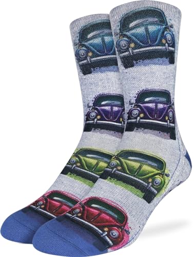 Good Luck Sock Men's Vintage Bug Socks, Adult, Shoe Size 8-13