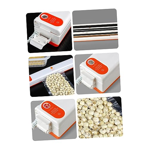HOMOBABE 1 Pieza sellador al vacío envasadora máquina de sellado de aire máquina de sellado al vacío máquina de envasado al vacío de alimentos sellador de preservación de alimentos Naranja