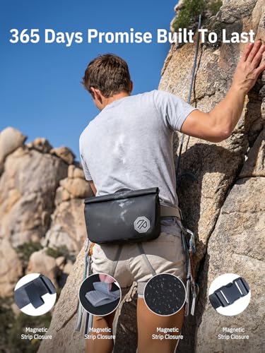 Image of niphean IPX7 Waterproof Fanny Pack, Magnetic One-Hand Closure Dry Bag | Durable Waterproof Bag, for Kayaking, Paddle Boarding, Beach Cruise Essentials, 2.5L /7.5L Phone Pouch Dry Bags for Men Women