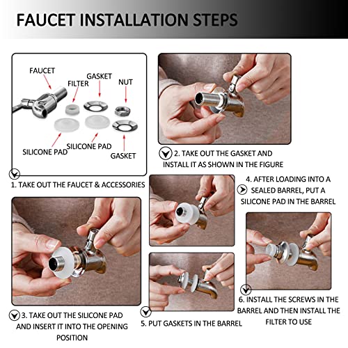 Aizyr 304 Stainless Steel Milk Can - Milk Oil Water And Wine Transport Barrels With Sealed Lid And Spigot For Liquid Storage Container,76L 40 * 64Cm #TOP6