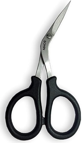 Tijeras de bordado con cuchillas angulares de 4 pulgadas y funda