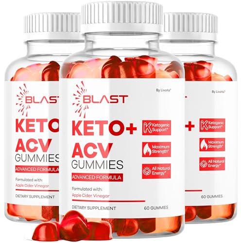 (3 Pack) Blast Keto ACV Gummies - Official Blast Keto ACV Advanced Premium 1050MG Vitamin Gummys, Blast Keto All Natural Apple Cider Vinegar Formula, BlastKeto ACV Review, 180 Gummies for 3 Months