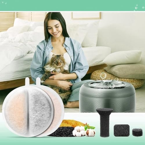 Fuente de agua para gatos con filtro compatible miniatura 3