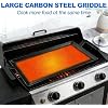 Carbon Steel Griddle for Stove Top Gas Grill - Flat Top Griddle for Induction Cooktop - Professional Cookware - Like Cast Iron but Better