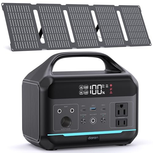 Image of DaranEner 300W Portable Power Station with 30W Solar Panel